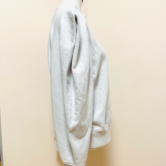 Agolde Folded Sleeve Sweatshirt in Grey Heather - Picture 8 of 11